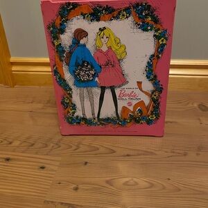 The World of Barbie Pink Doll Trunk + homemade vintage clothes + one Barbie